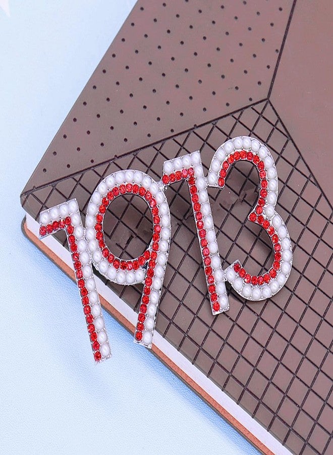 HUSURU Soror Organization Pearl 1913 DST Brooch Pin for Women Sorority Gift Greek Sorority Brooches for Clothing Bag - Image 5